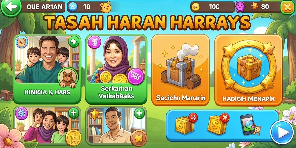 ambyargacor - Ilustrasi karakter yang dapat disesuaikan oleh pemain.