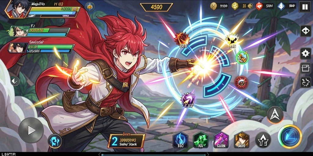 qqstar - Screenshot pemain bersaing di mode multiplayer.